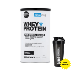 WHEY Protein Vanilla 400g - Eco Friendly Canister - Discounted Supplements