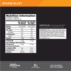 Optimum Nutrition Pure Pre 200 Shot