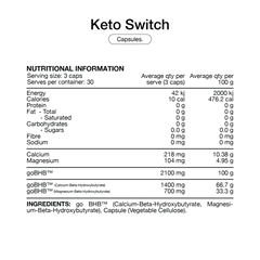 Keto (BHB Ketones) Switch Nutrition